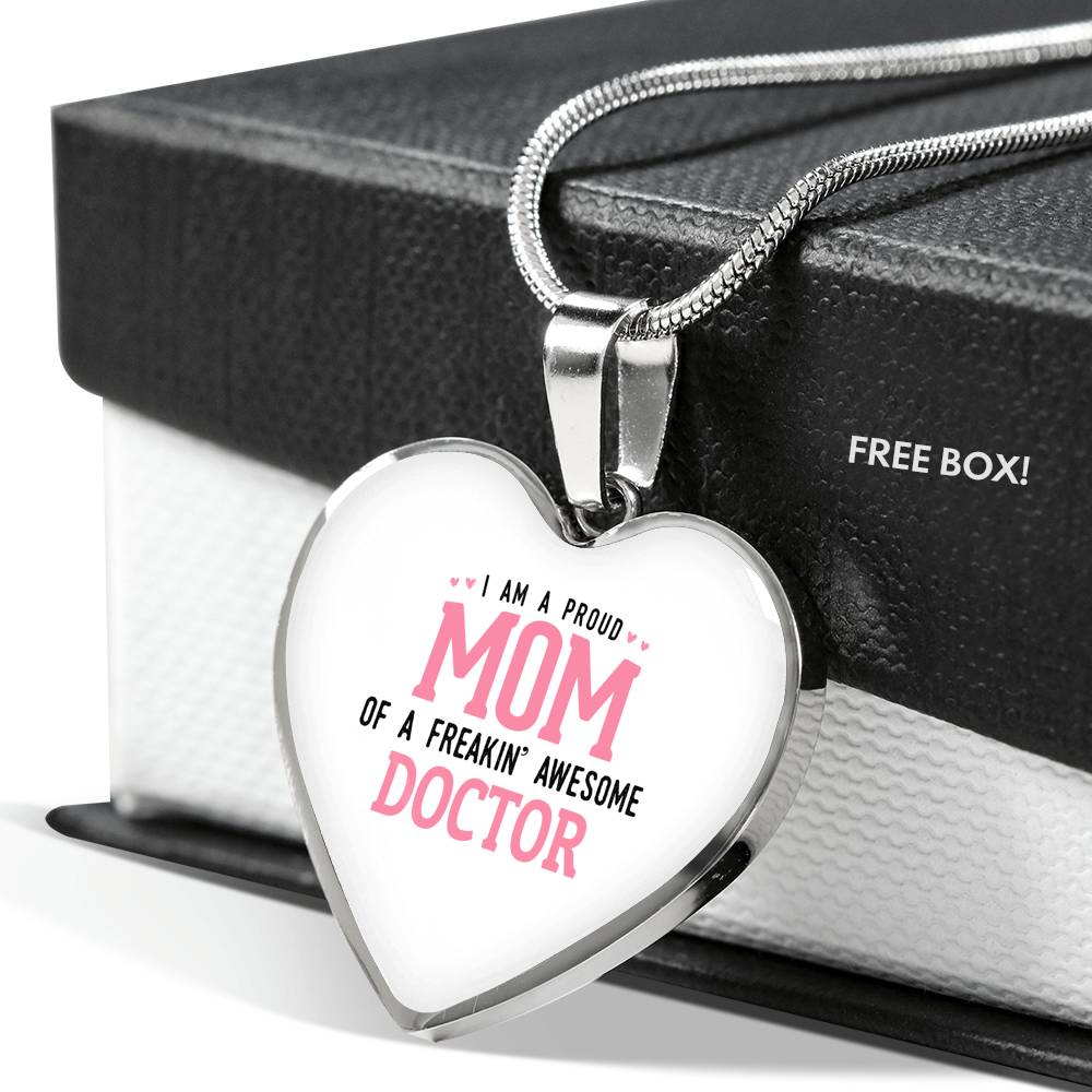 Proud Mom Necklace Heart - Light
