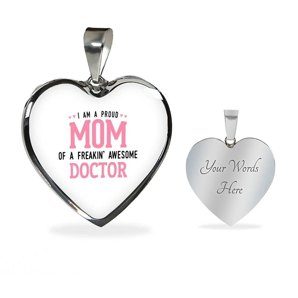 Proud Mom Necklace Heart - Light