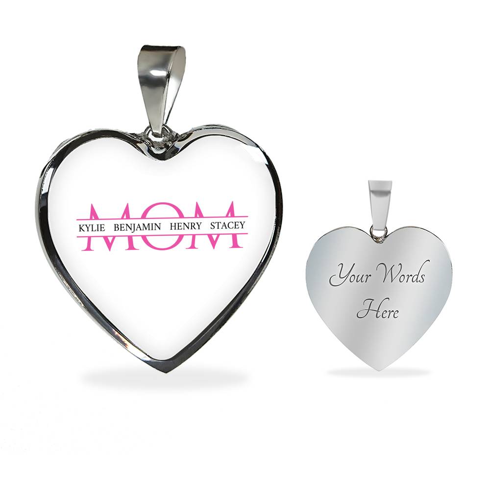 Mom Necklace Heart - Light