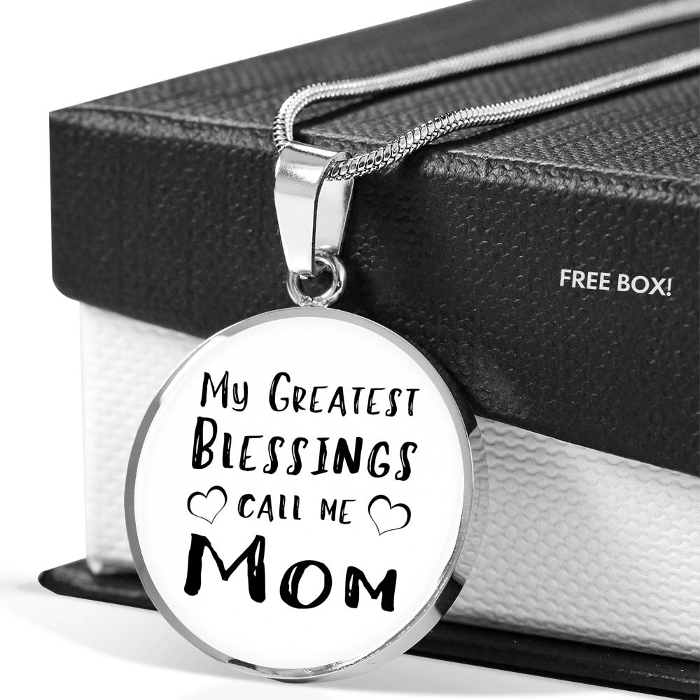 My Greatest Blessings - Gold/Silver Round Necklace - White