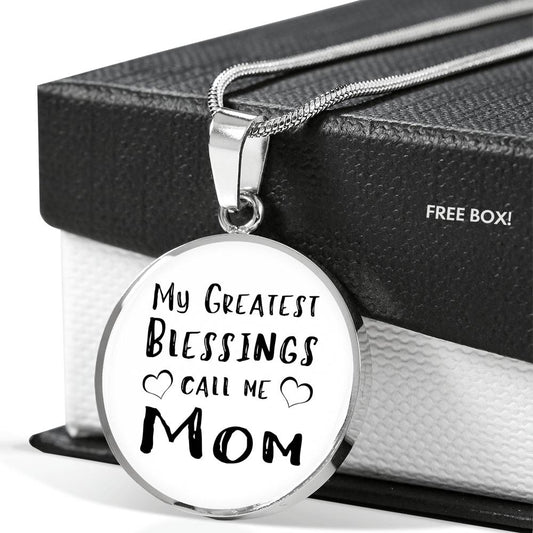 My Greatest Blessings - Gold/Silver Round Necklace - White