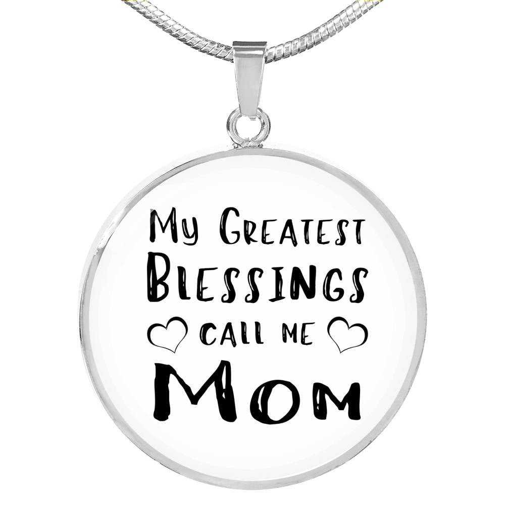 My Greatest Blessings - Gold/Silver Round Necklace - White
