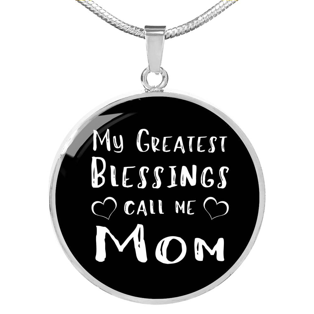 My Greatest Blessings - Gold/Silver Round Necklace - Black