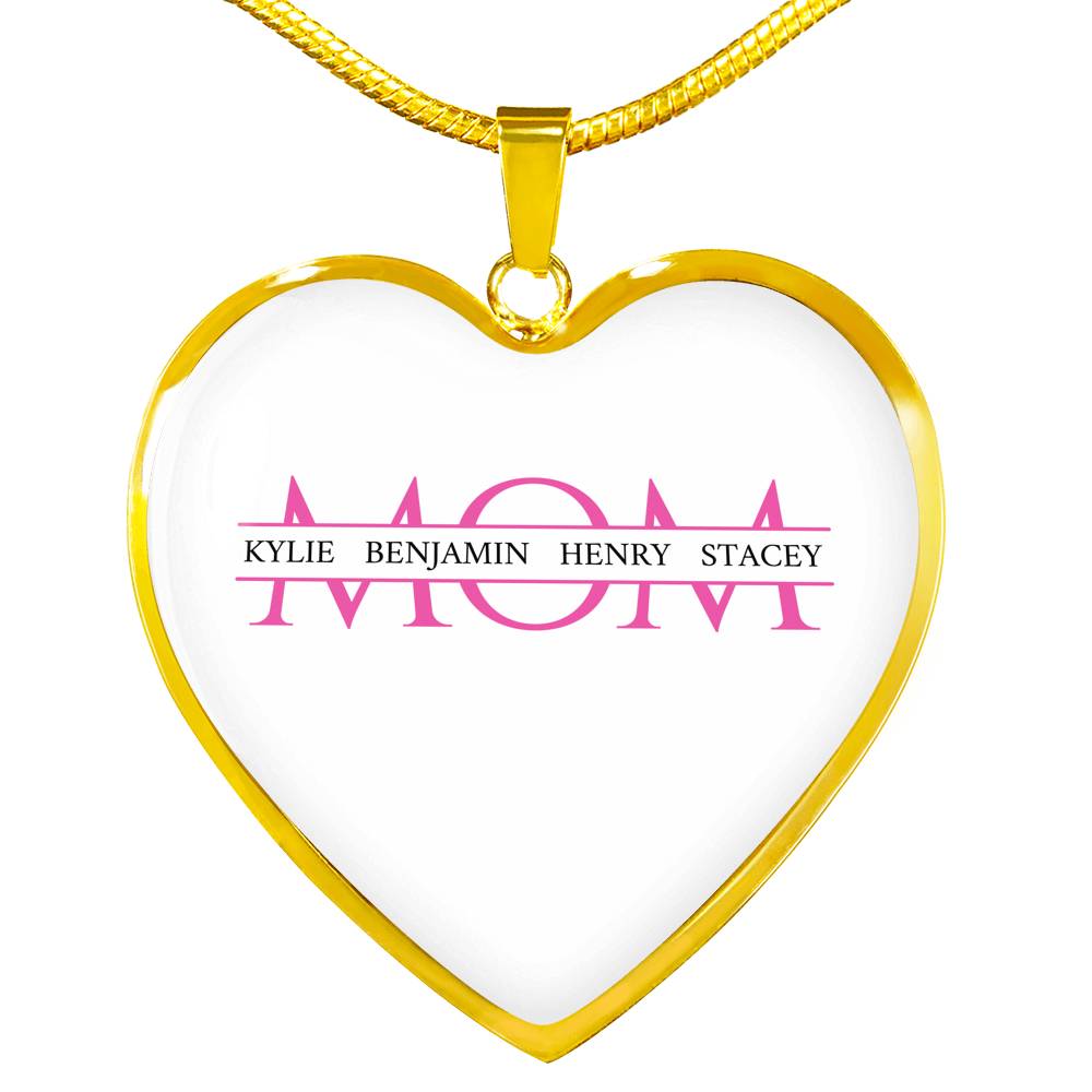 Mom Necklace Heart - Light