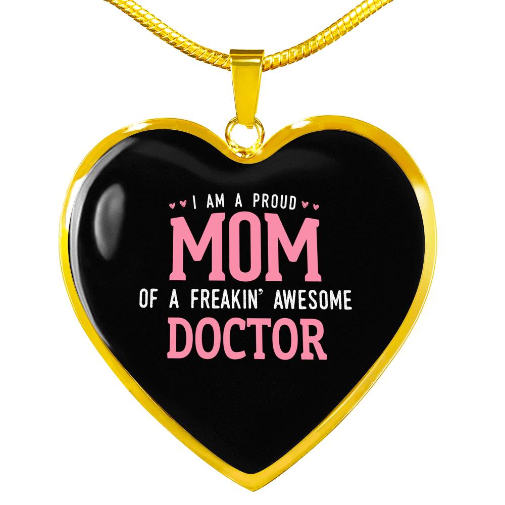 Proud Mom Necklace Heart - Dark