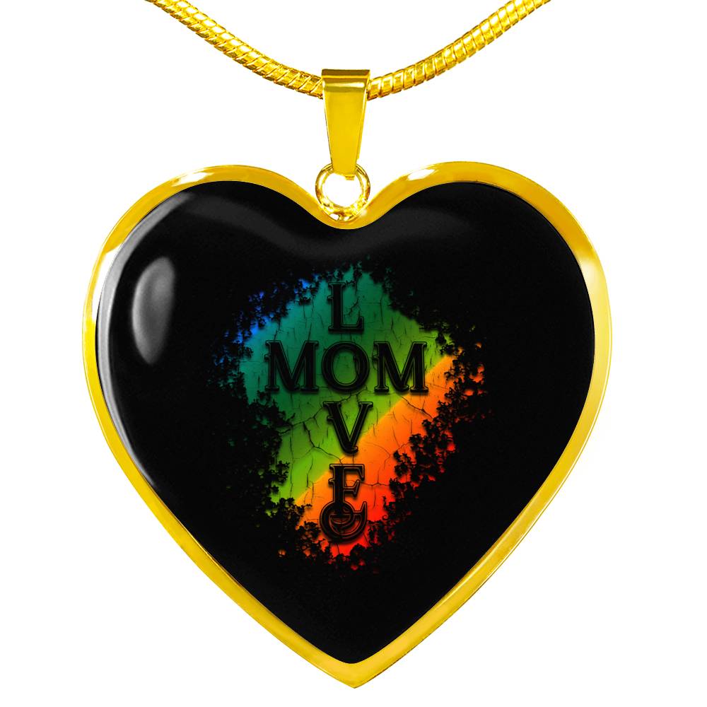 Mom Love Necklace Round - Light