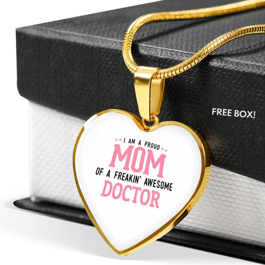 Proud Mom Necklace Heart - Light