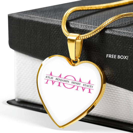 Mom Necklace Heart - Light