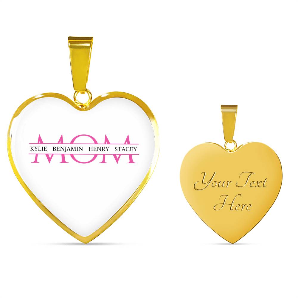 Mom Necklace Heart - Light
