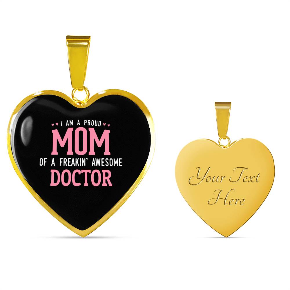Proud Mom Necklace Heart - Dark