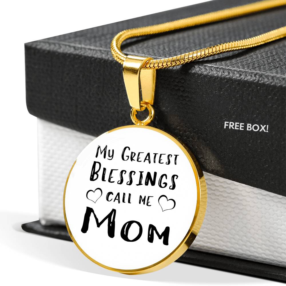 My Greatest Blessings - Gold/Silver Round Necklace - White