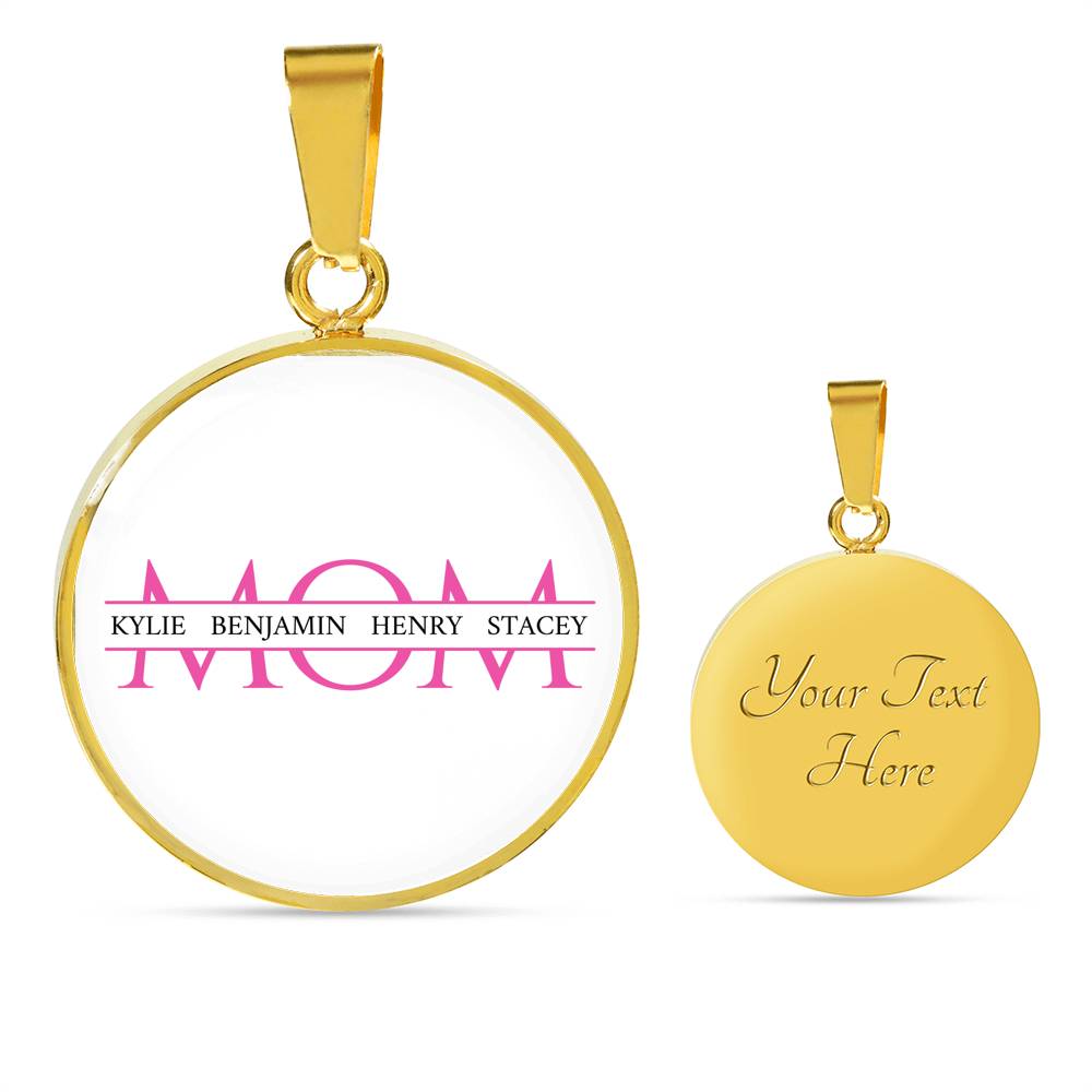 Mom Necklace Round - Light