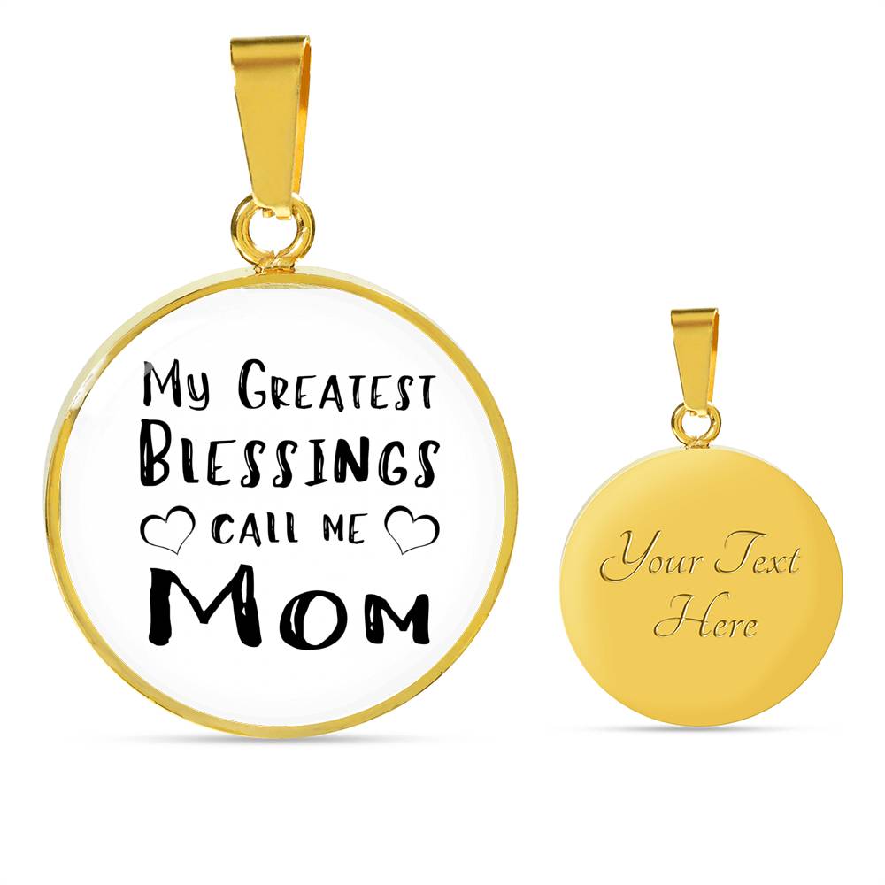 My Greatest Blessings - Gold/Silver Round Necklace - White