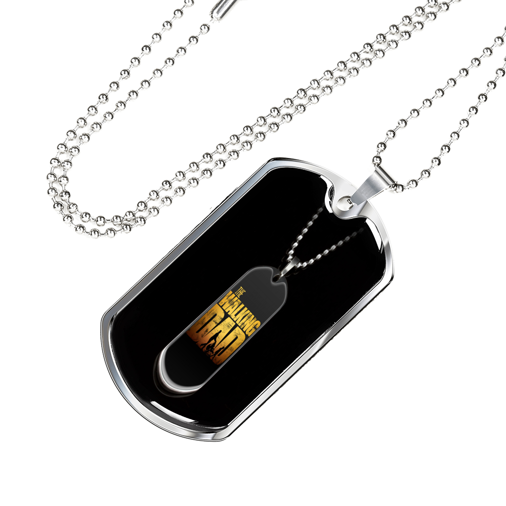 Walking Dad Military Chain Dog Tag