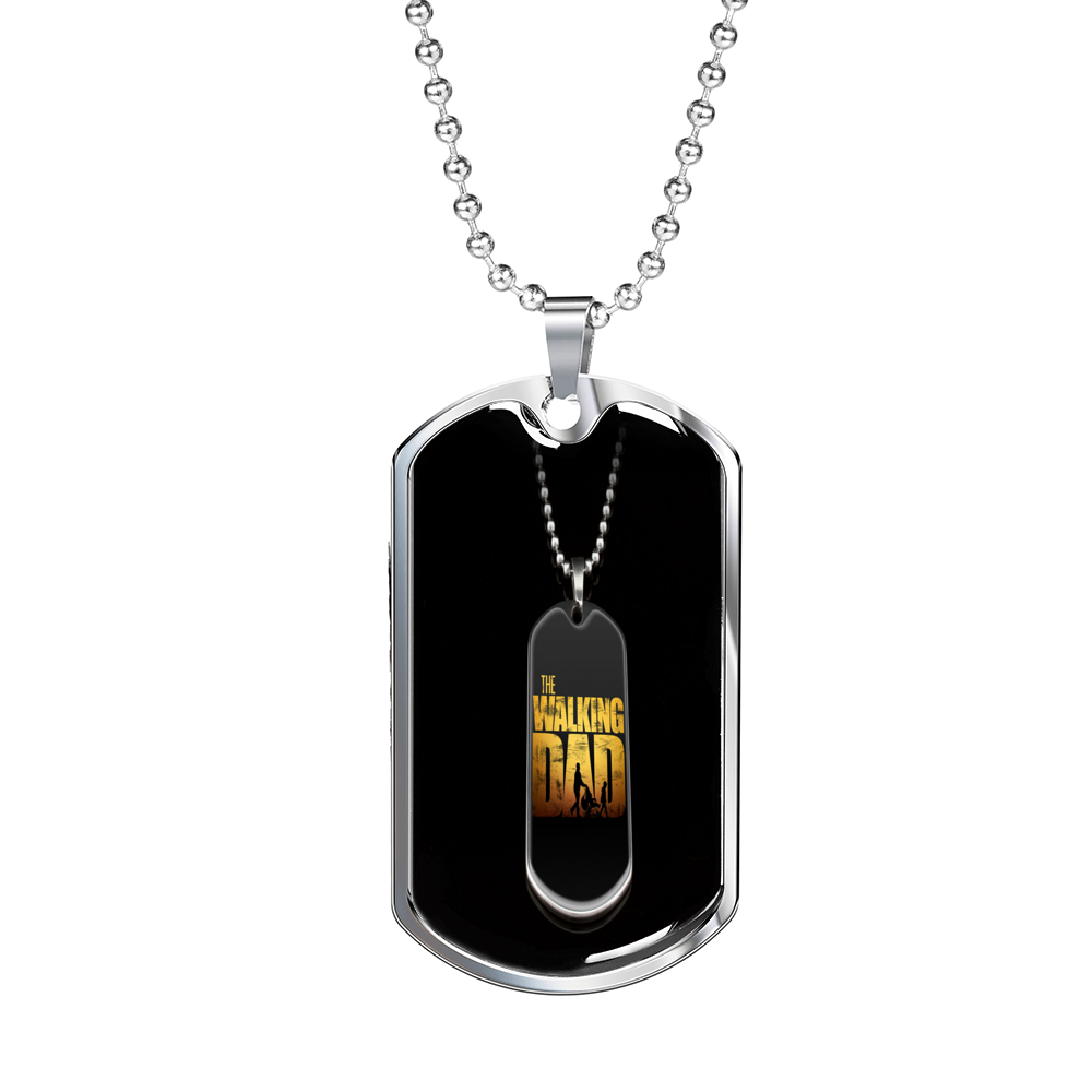 Walking Dad Military Chain Dog Tag