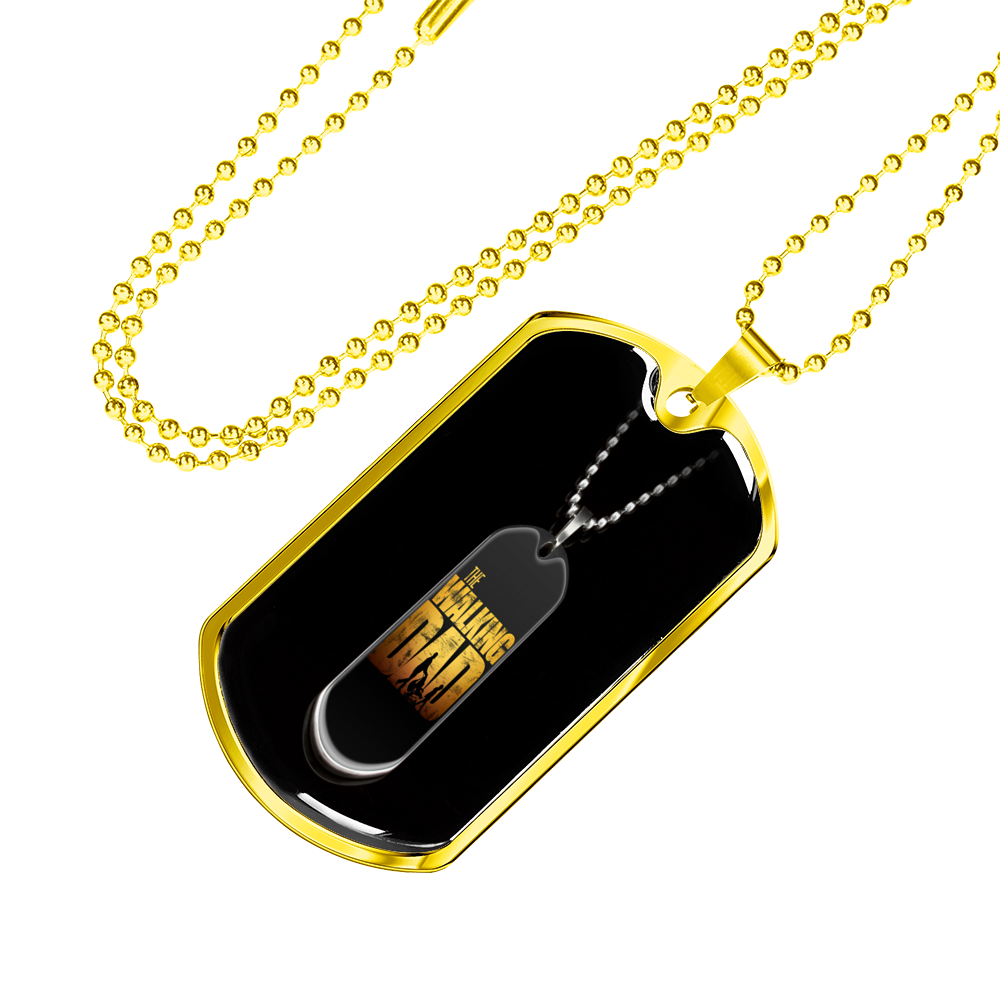 Walking Dad Military Chain Dog Tag