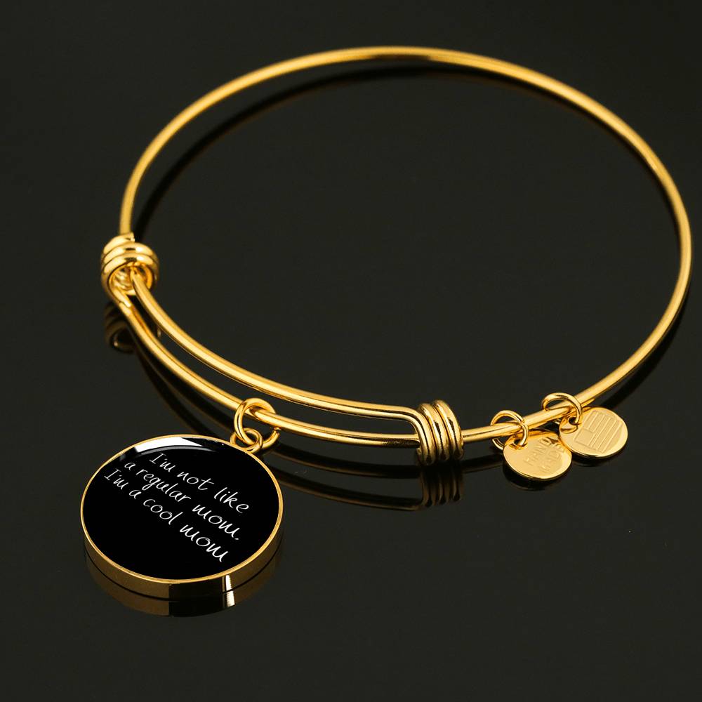 Not Like A Regular Mom - Gold/Silver Round Bracelet - Black