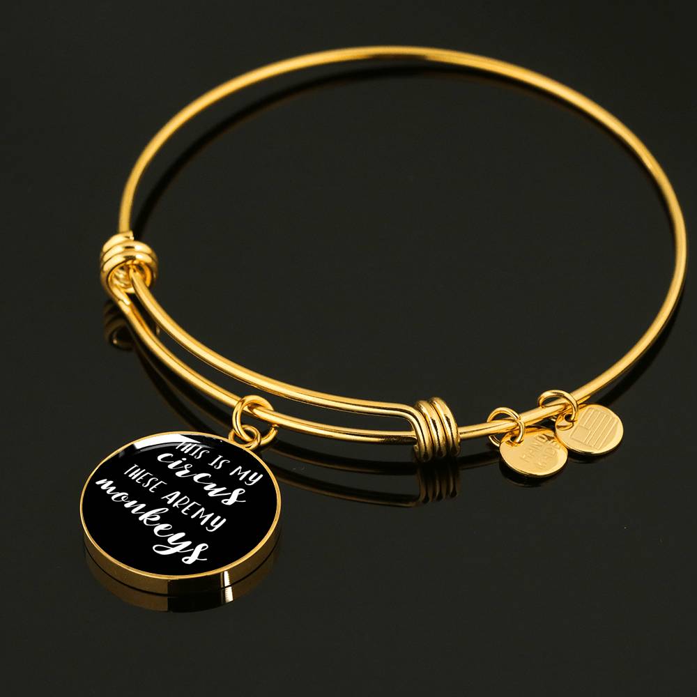 This Is My Circus - Gold/Silver Round Bracelet - Black