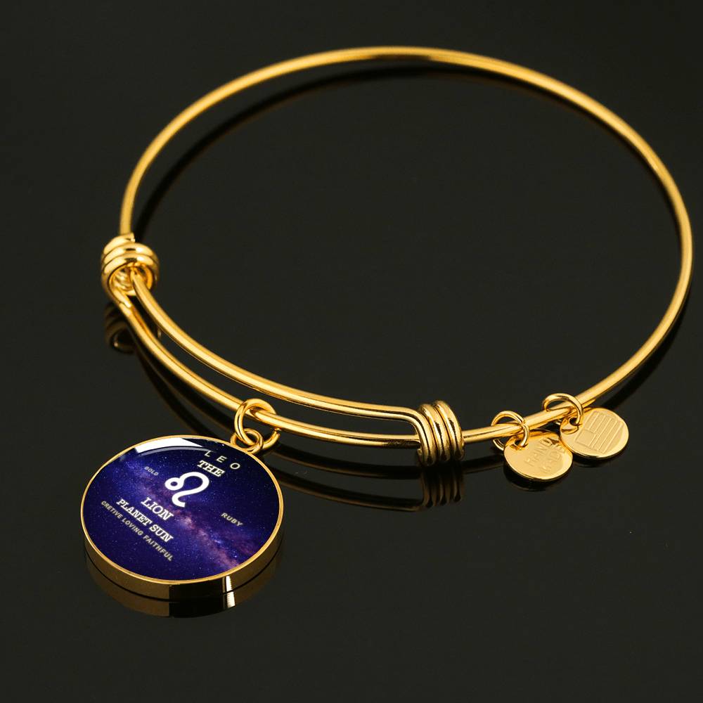 Leo Gold/Silver Zodiac Round Bracelet