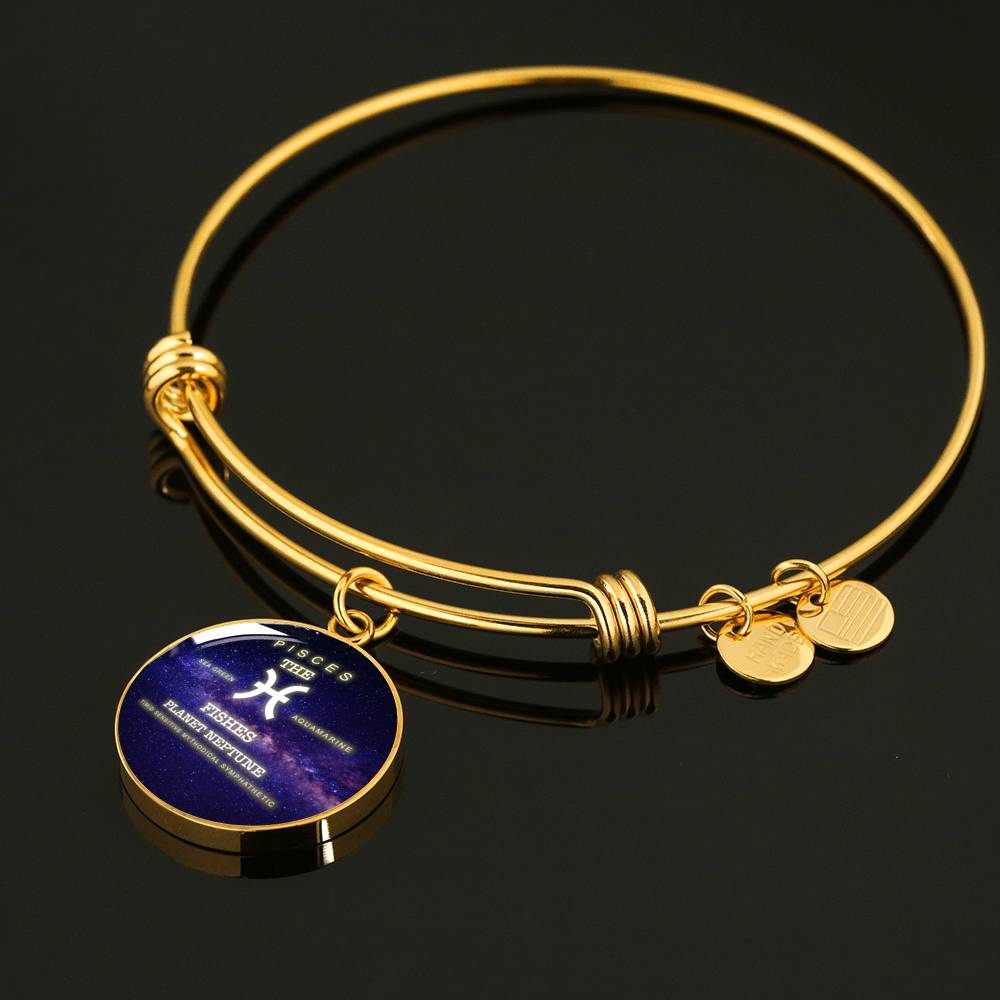 Pisces Gold/Silver Zodiac Round Bracelet