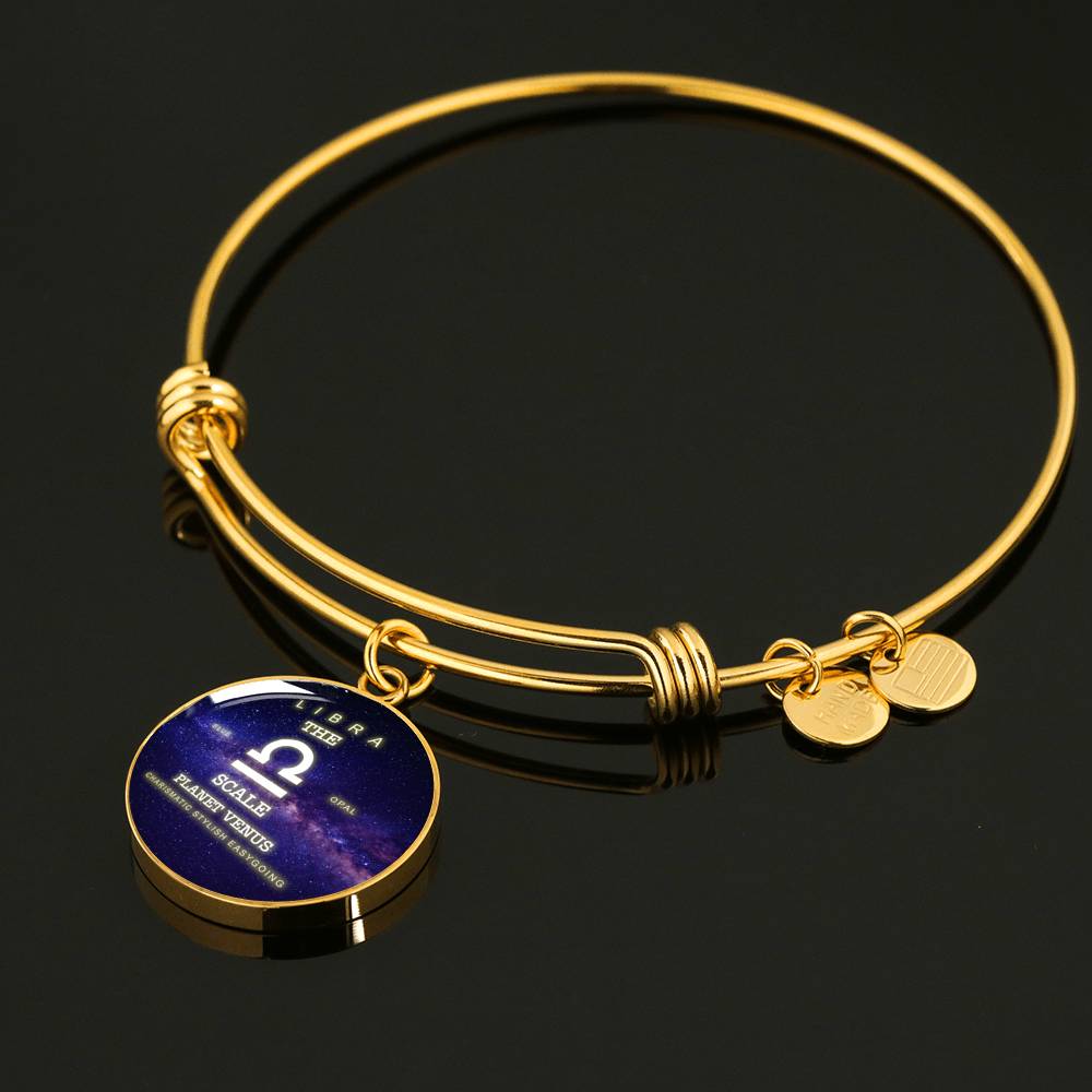 Libra Gold/Silver Zodiac Round Bracelet