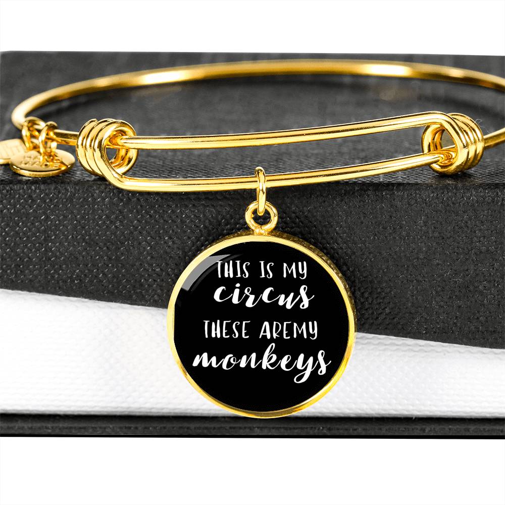 This Is My Circus - Gold/Silver Round Bracelet - Black