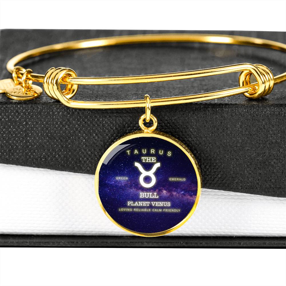 Taurus Gold/Silver Zodiac Round Bracelet