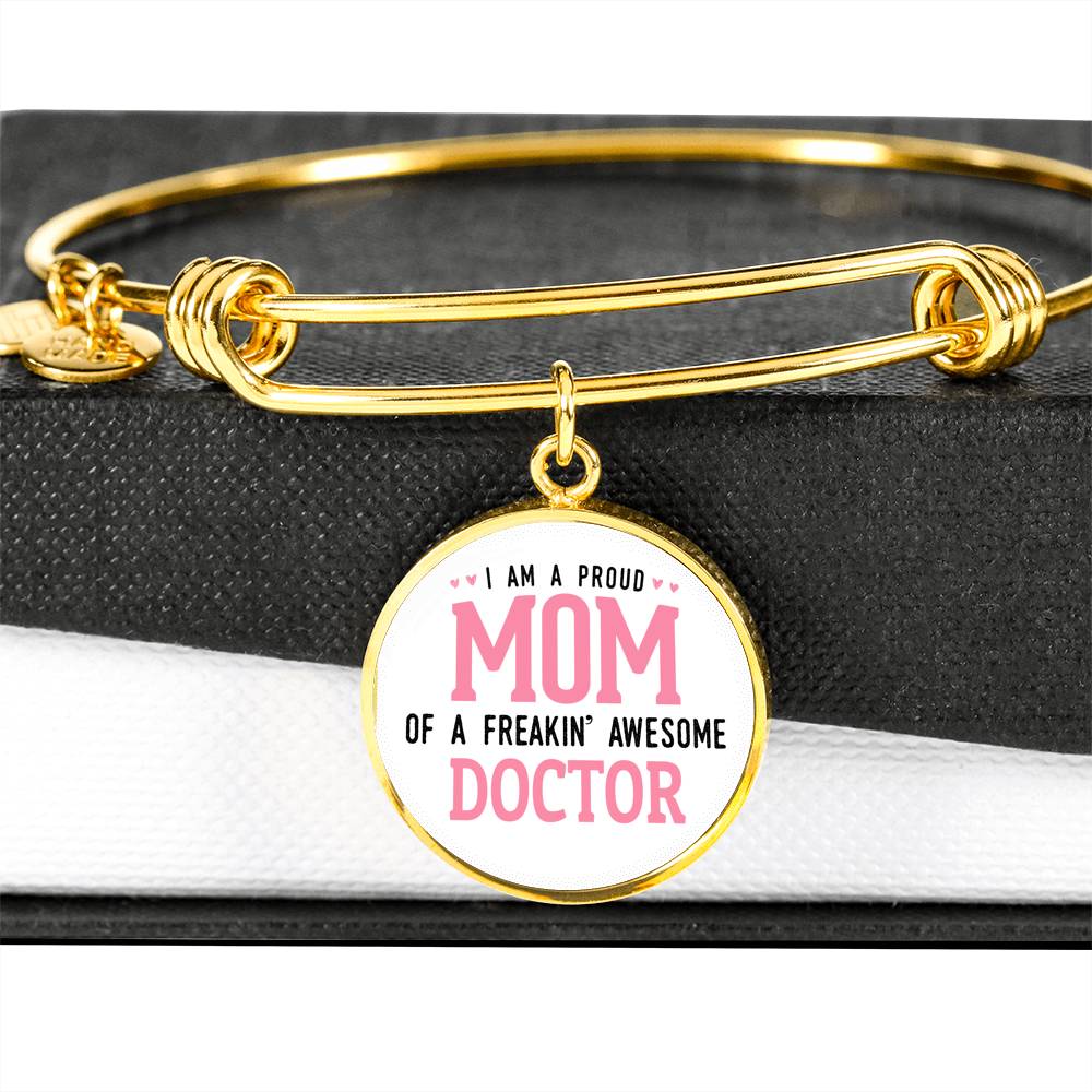 Proud Mom Bracelet Round - Light
