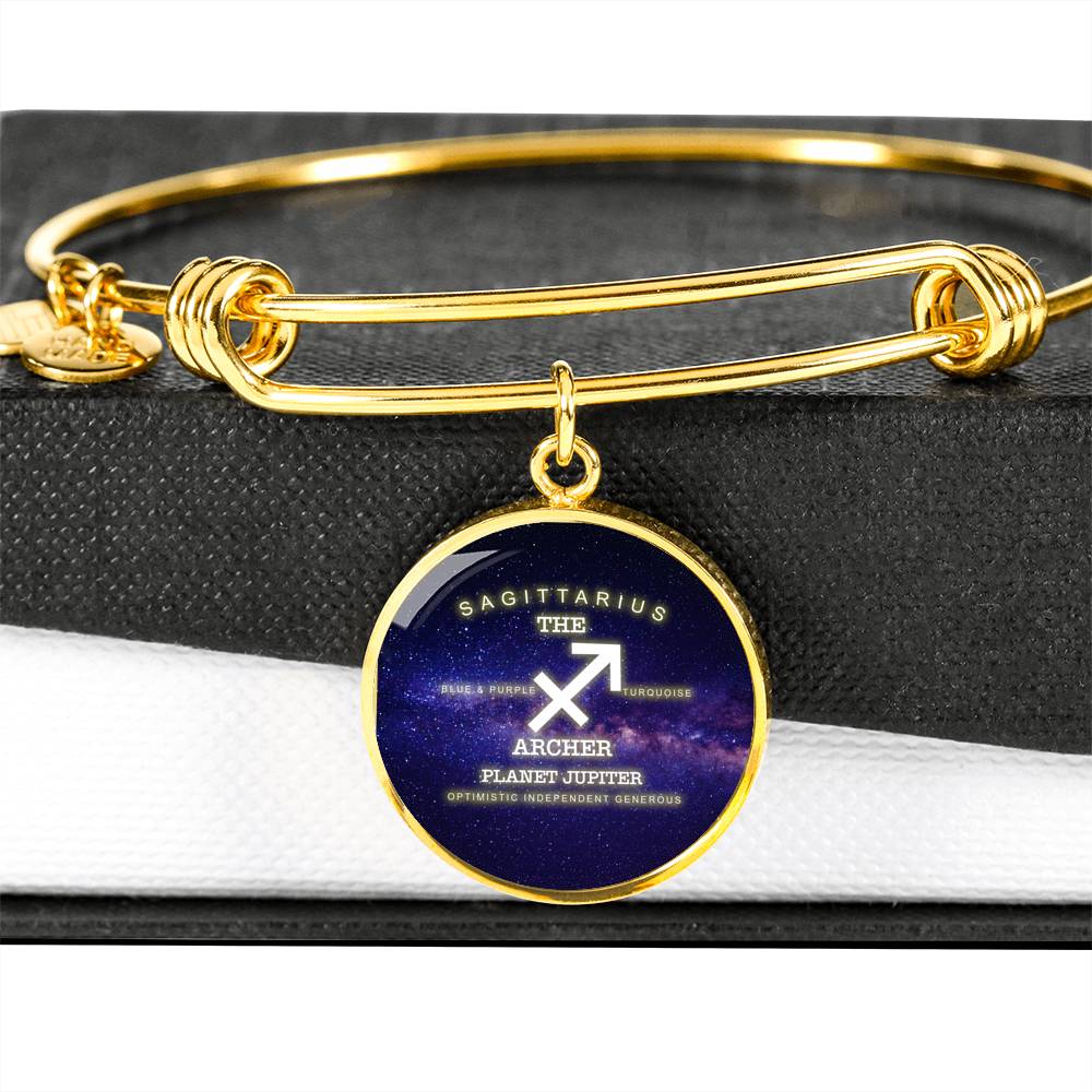 Sagittarius Gold/Silver Zodiac Round Bracelet
