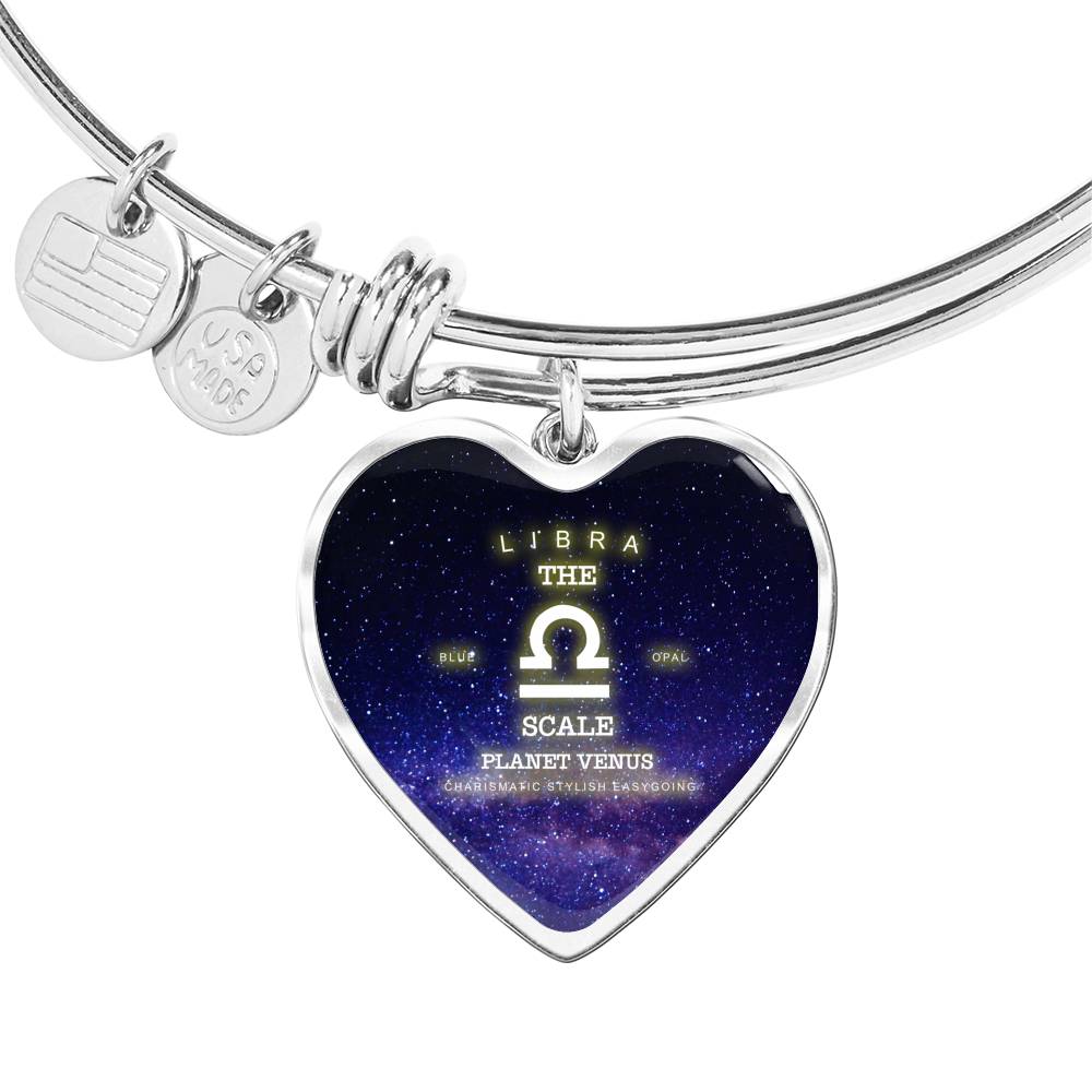 Libra Gold/Silver Zodiac Heart Bracelet
