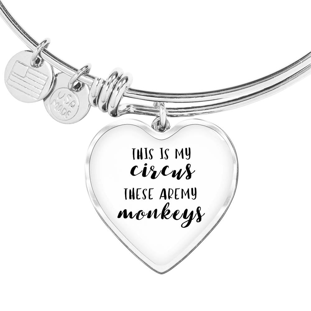 This Is My Circus - Gold/Silver Heart Bracelet - White