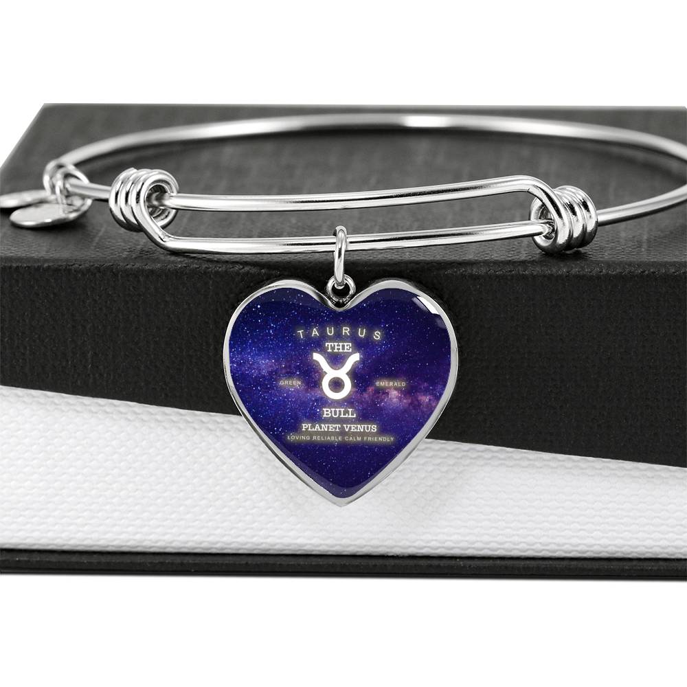 Taurus Gold/Silver Zodiac Heart Bracelet
