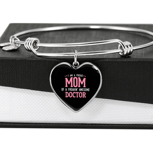 Proud Mom Bracelet Heart - Dark