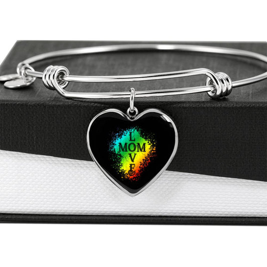 Mom Love Bracelet Heart - Dark
