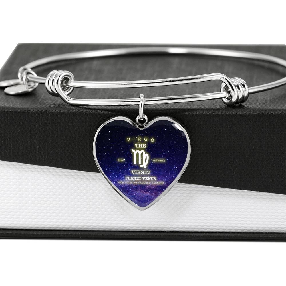 Virgo Gold/Silver Zodiac Heart Bracelet