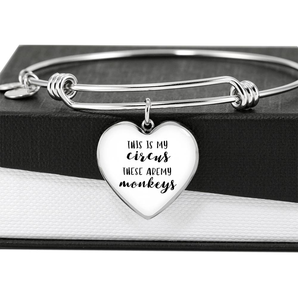 This Is My Circus - Gold/Silver Heart Bracelet - White