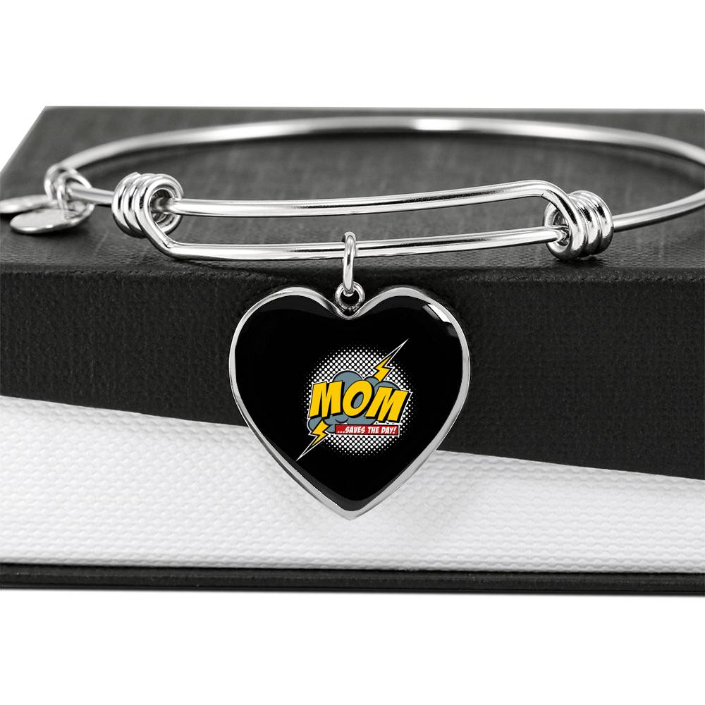 Mom Saves The Day Bracelet Heart - Dark