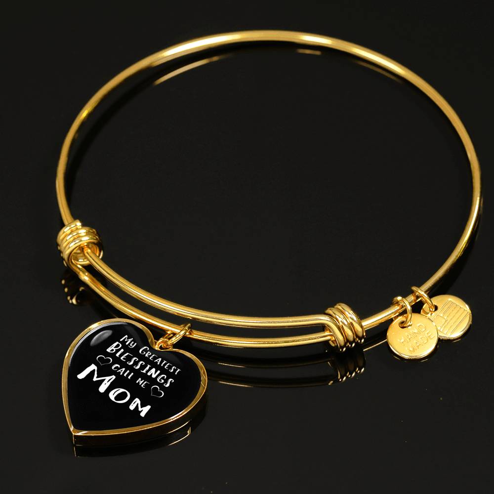 My Greatest Blessings - Gold/Silver Heart Bracelet - Black