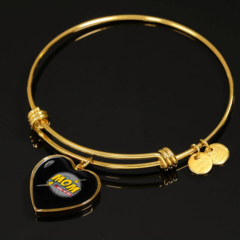 Mom Saves The Day Bracelet Heart - Dark