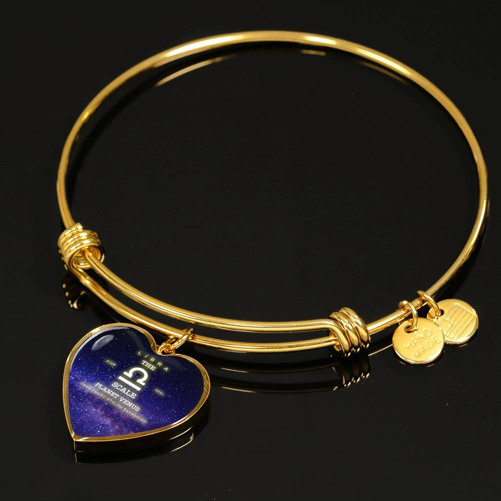 Libra Gold/Silver Zodiac Heart Bracelet