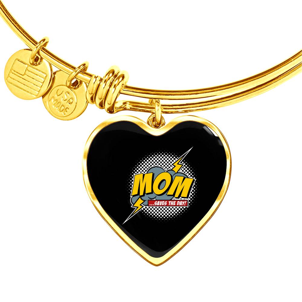 Mom Saves The Day Bracelet Heart - Dark