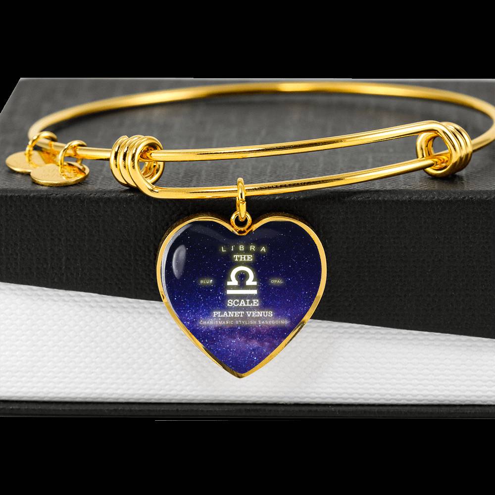 Libra Gold/Silver Zodiac Heart Bracelet