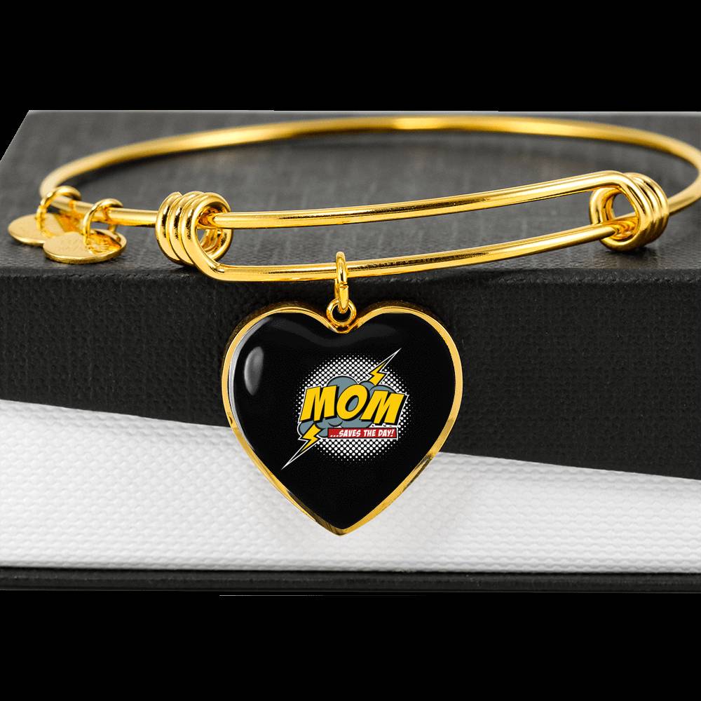 Mom Saves The Day Bracelet Heart - Dark