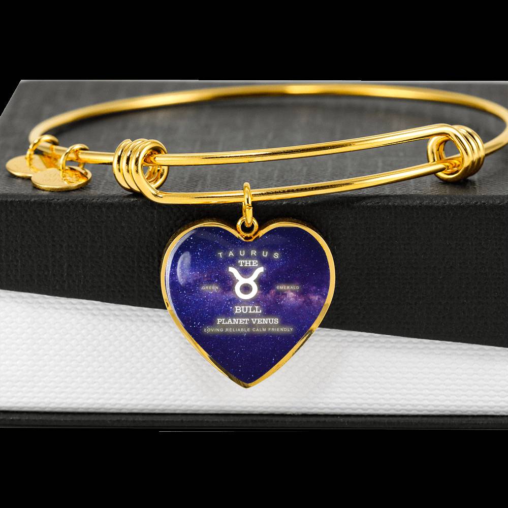 Taurus Gold/Silver Zodiac Heart Bracelet