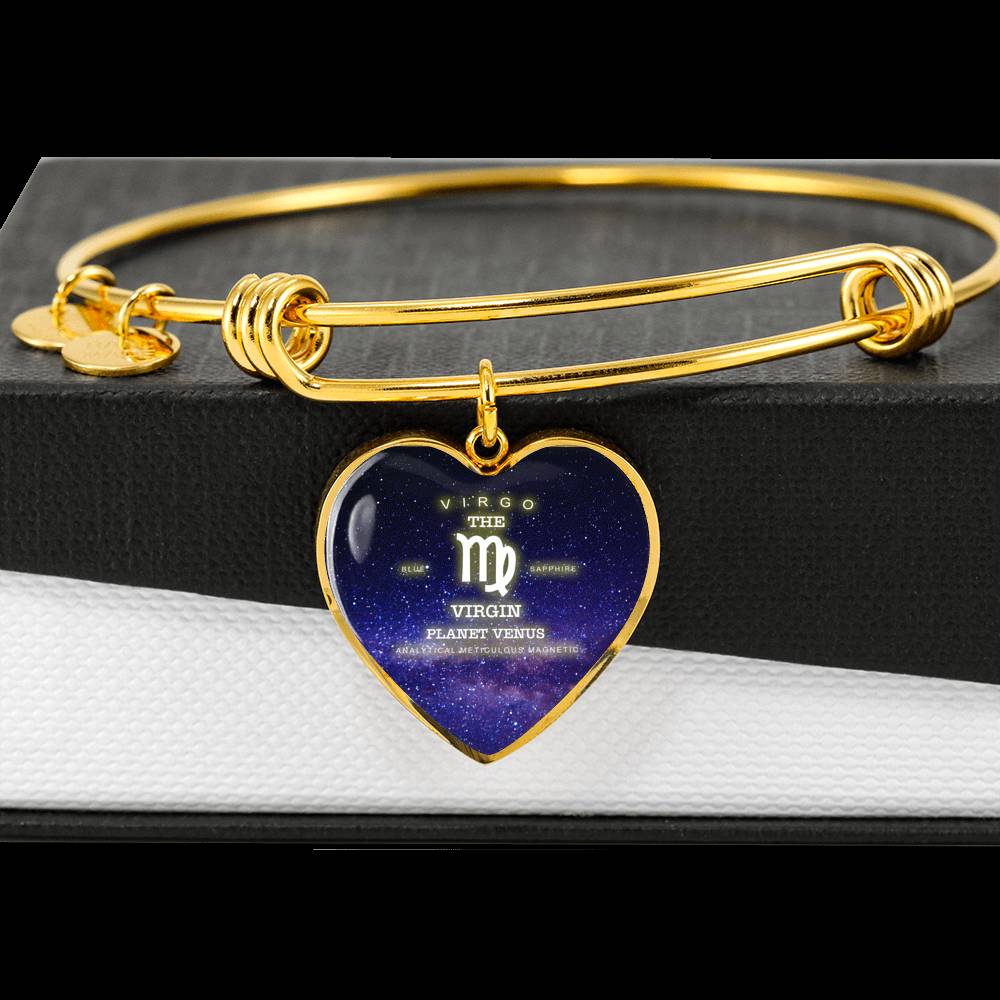 Virgo Gold/Silver Zodiac Heart Bracelet