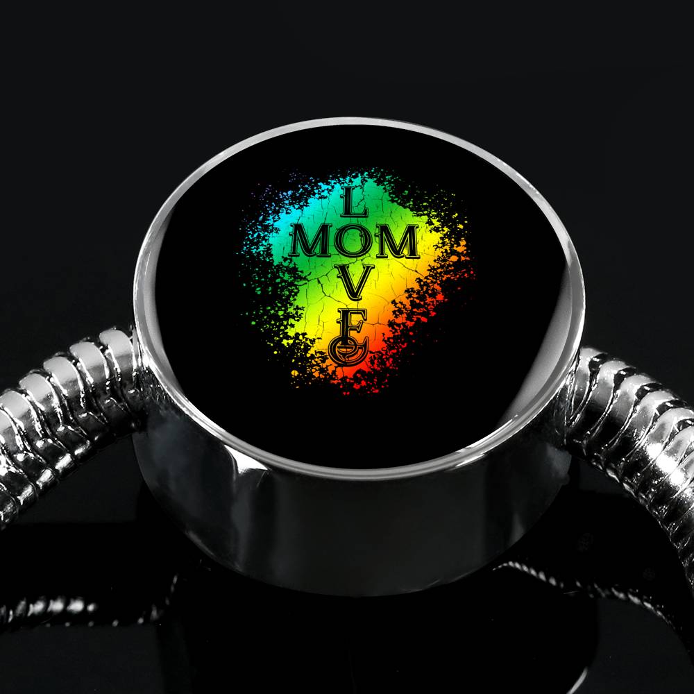 Mom Love Bracelet Round - Dark