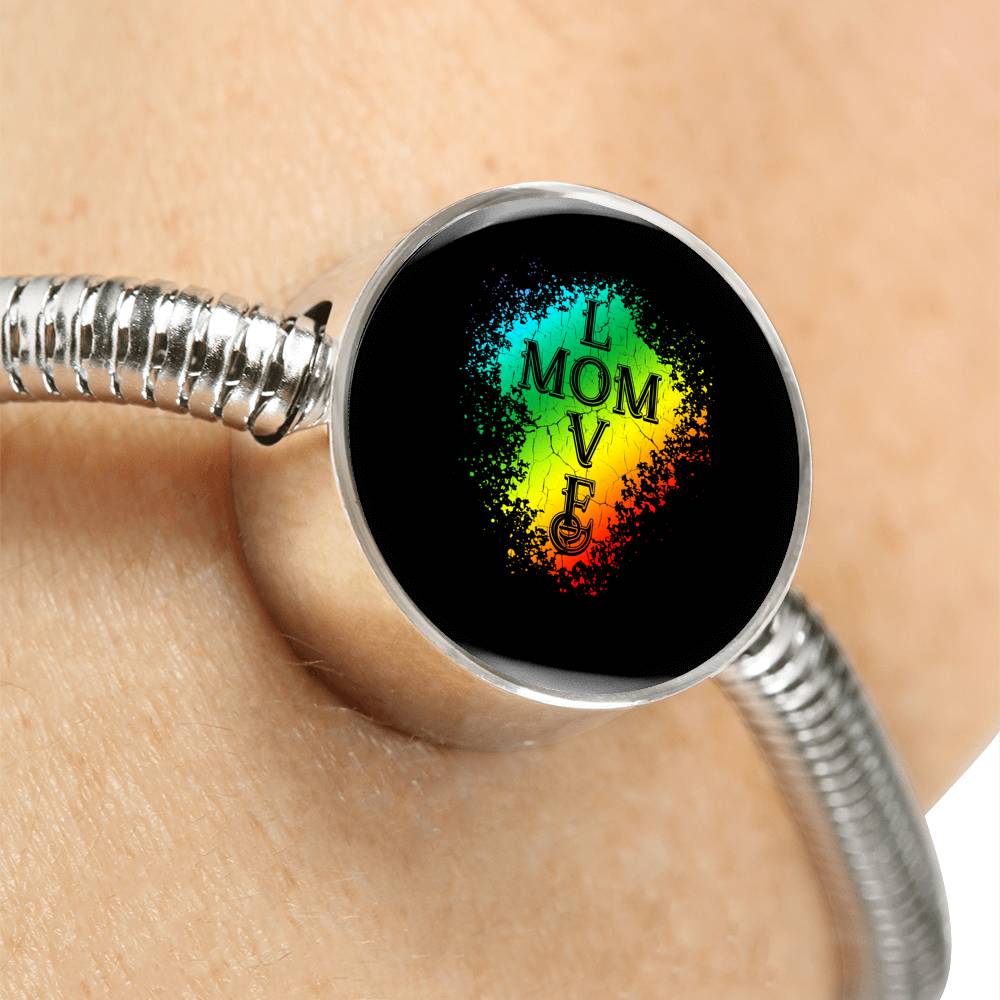 Mom Love Bracelet Round - Dark