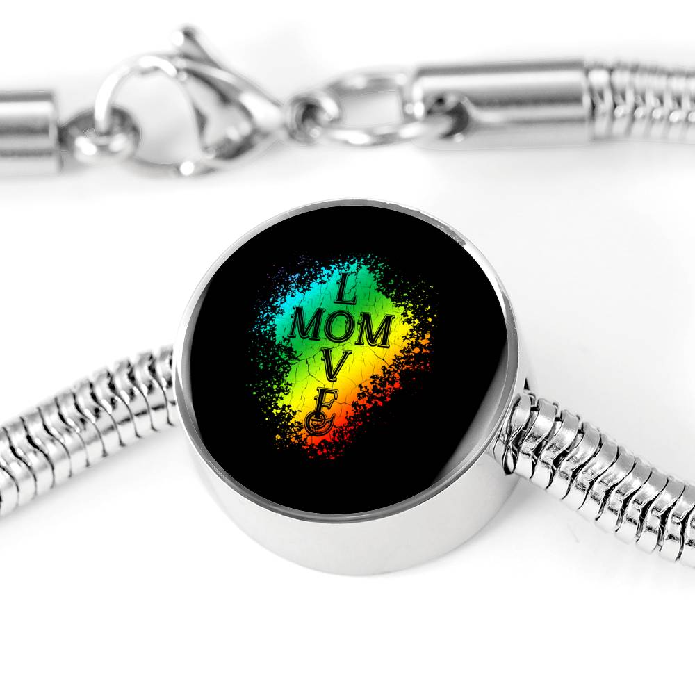 Mom Love Bracelet Round - Dark