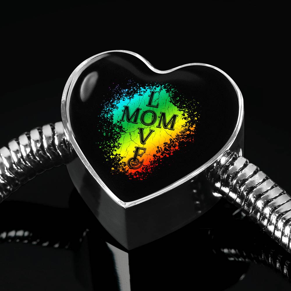 Mom Love Bracelet Heart - Dark