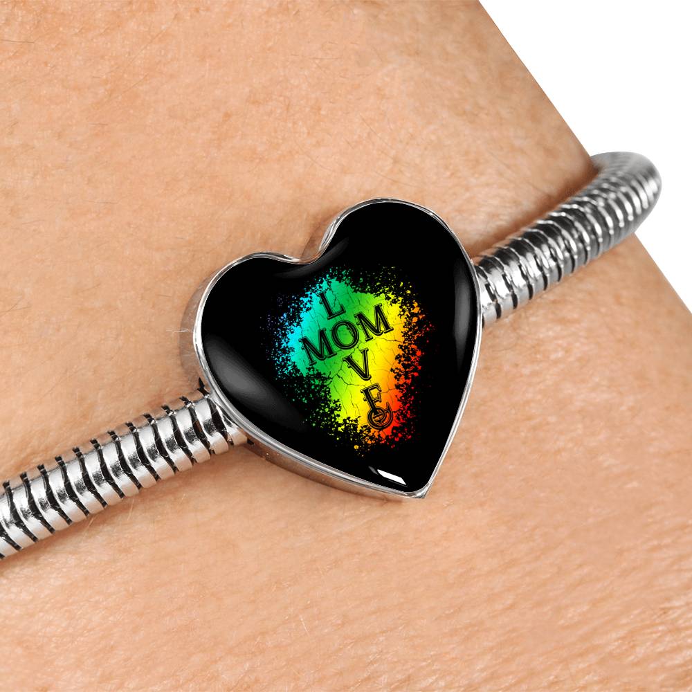 Mom Love Bracelet Heart - Dark